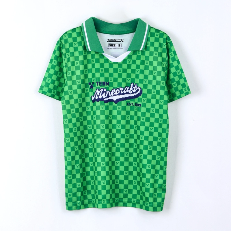 POLERA MANGA CORTA NIÑO MINECRAFT FUTBOL VERDE - 2