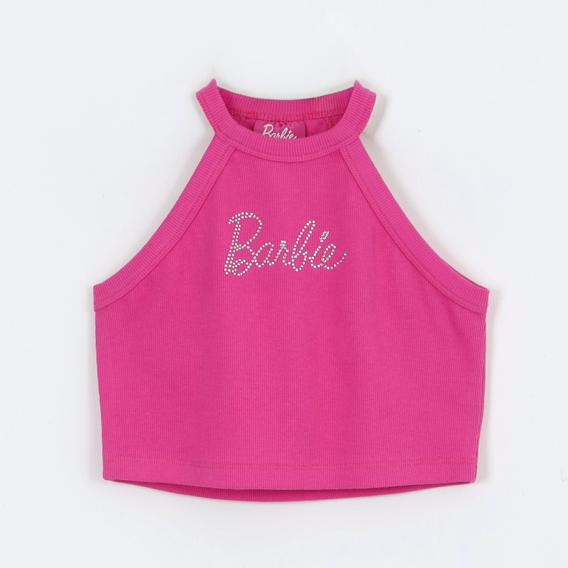 POLERA SIN MANGAS NIÑA BARBIE ROSADO - 2