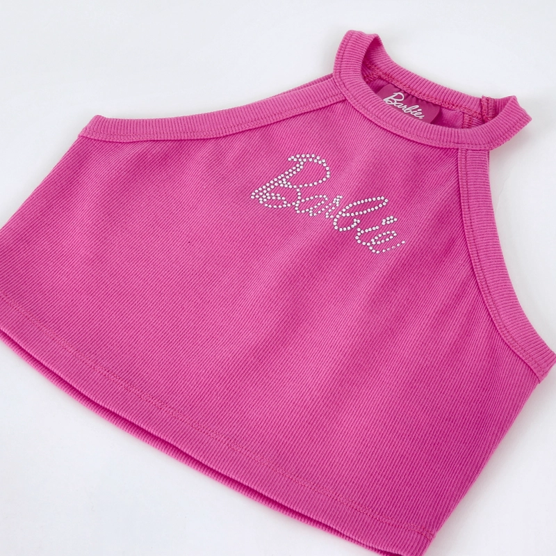 POLERA SIN MANGAS NIÑA BARBIE ROSADO - 4