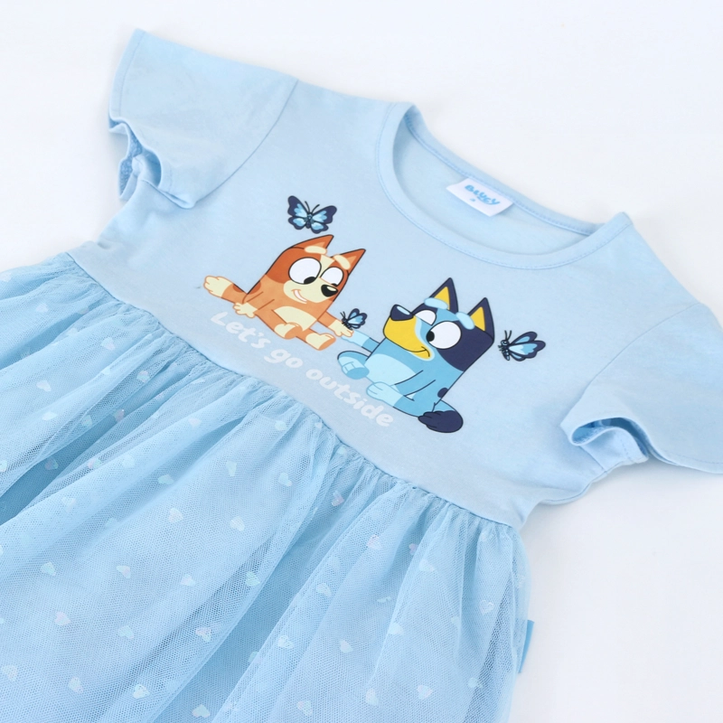 VESTIDO NIÑA BINGO & BLUEY CELESTE - 3