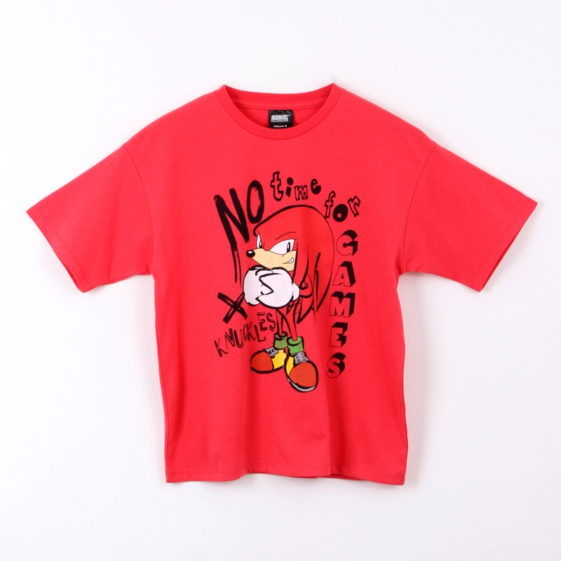 POLERA MANGA CORTA NIÑO KNUCKLES SONIC ROJO - 2