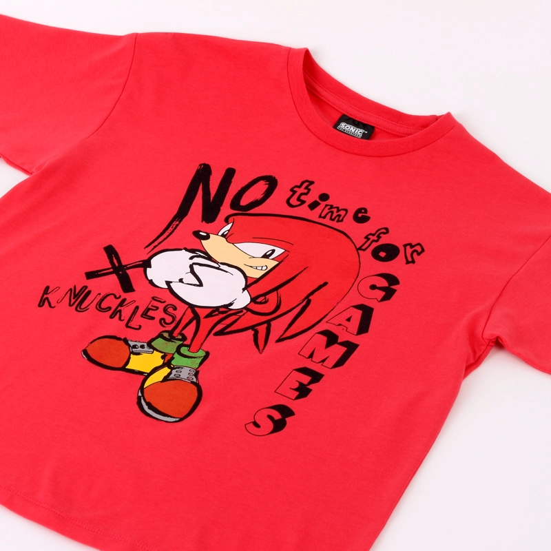 POLERA MANGA CORTA NIÑO KNUCKLES SONIC ROJO - 4