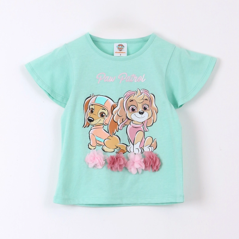 POLERA MANGA CORTA NIÑA PAW PATROL TURQUESA - 1