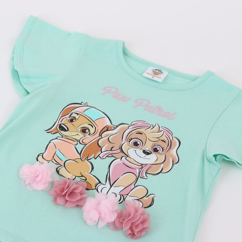 POLERA MANGA CORTA NIÑA PAW PATROL TURQUESA - 3
