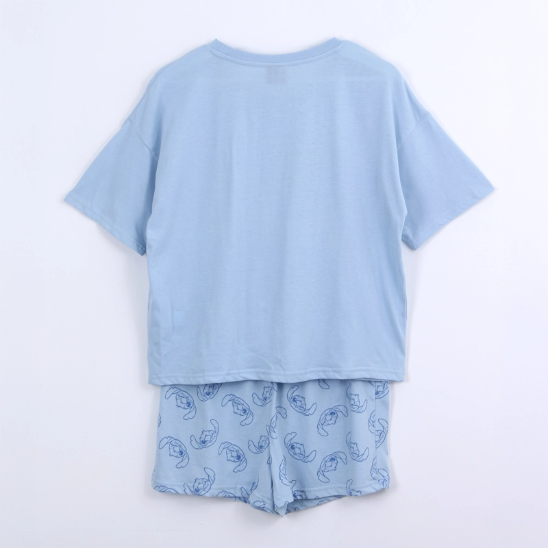 PIJAMA CORTO MUJER LILO & STITCH DISNEY PELUCHE CELESTE - 3
