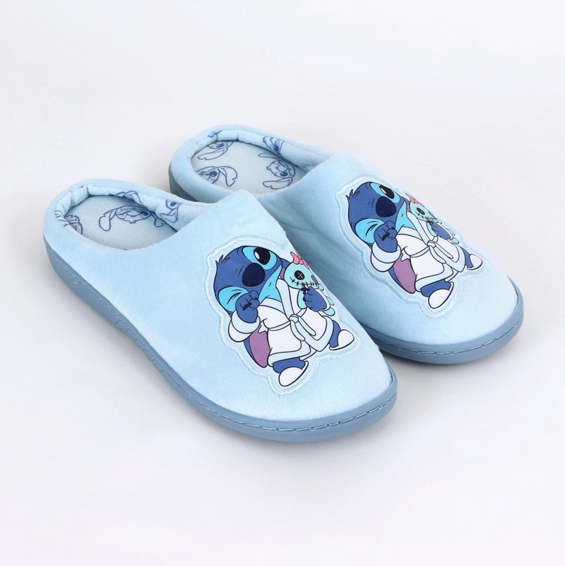 PANTUFLA MUJER LILO & STITCH DISNEY PELUCHE CELESTE - 1