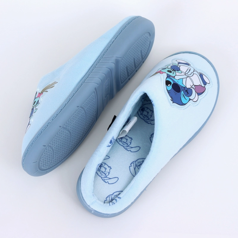 PANTUFLA MUJER LILO & STITCH DISNEY PELUCHE CELESTE - 4