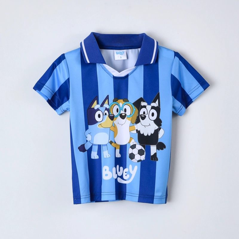 POLERA MANGA CORTA NIÑO BLUEY FUTBOL AZUL - 2