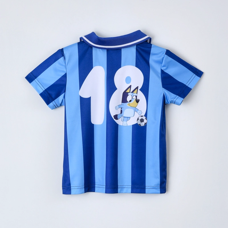 POLERA MANGA CORTA NIÑO BLUEY FUTBOL AZUL - 3