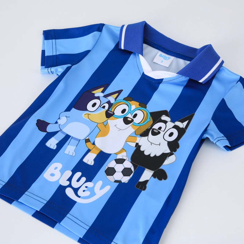 POLERA MANGA CORTA NIÑO BLUEY FUTBOL AZUL - 4