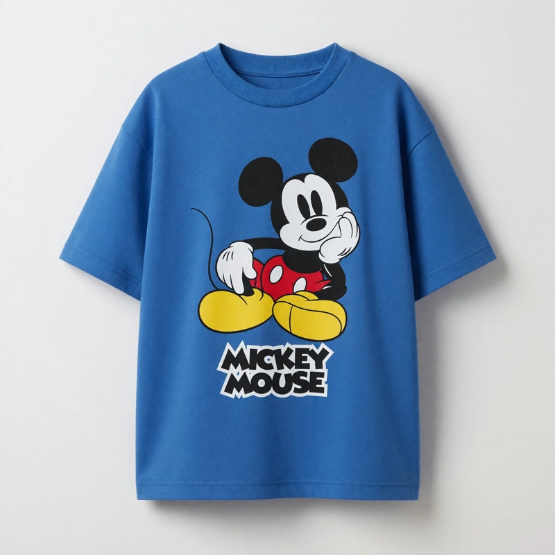 POLERA MANGA CORTA NIÑO MICKEY AZUL - 3