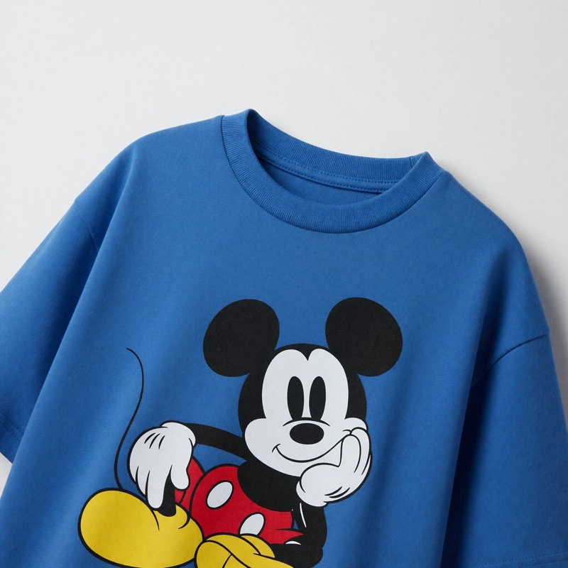 POLERA MANGA CORTA NIÑO MICKEY AZUL - 5