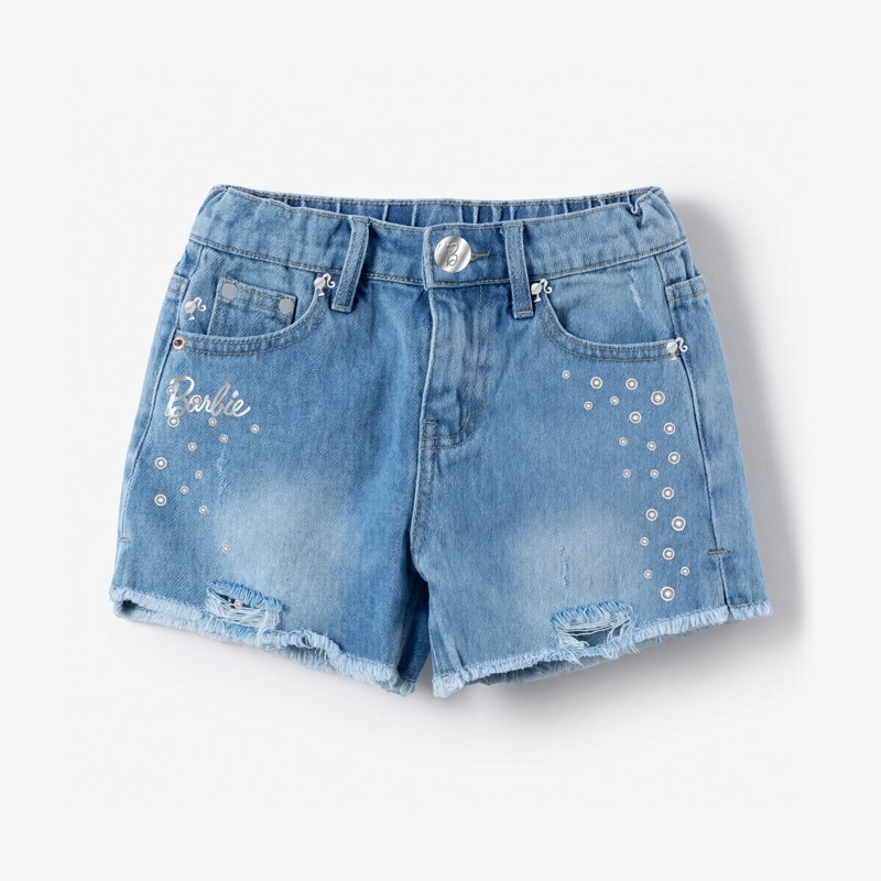 SHORT NIÑA BARBIE DENIM - 3