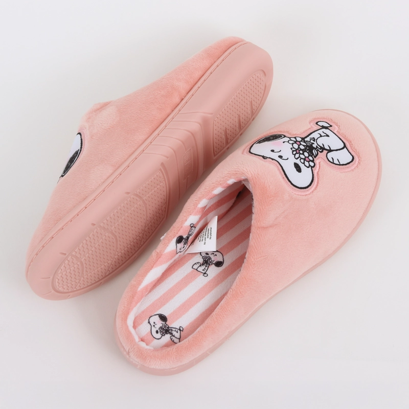 PANTUFLA MUJER SNOOPY FLORES ROSADO - 4