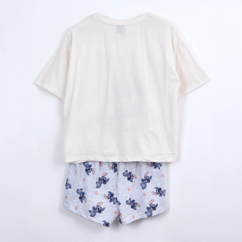 PIJAMA CORTO MUJER LILO & STITCH DISNEY CORAZONES BLANCO - 3