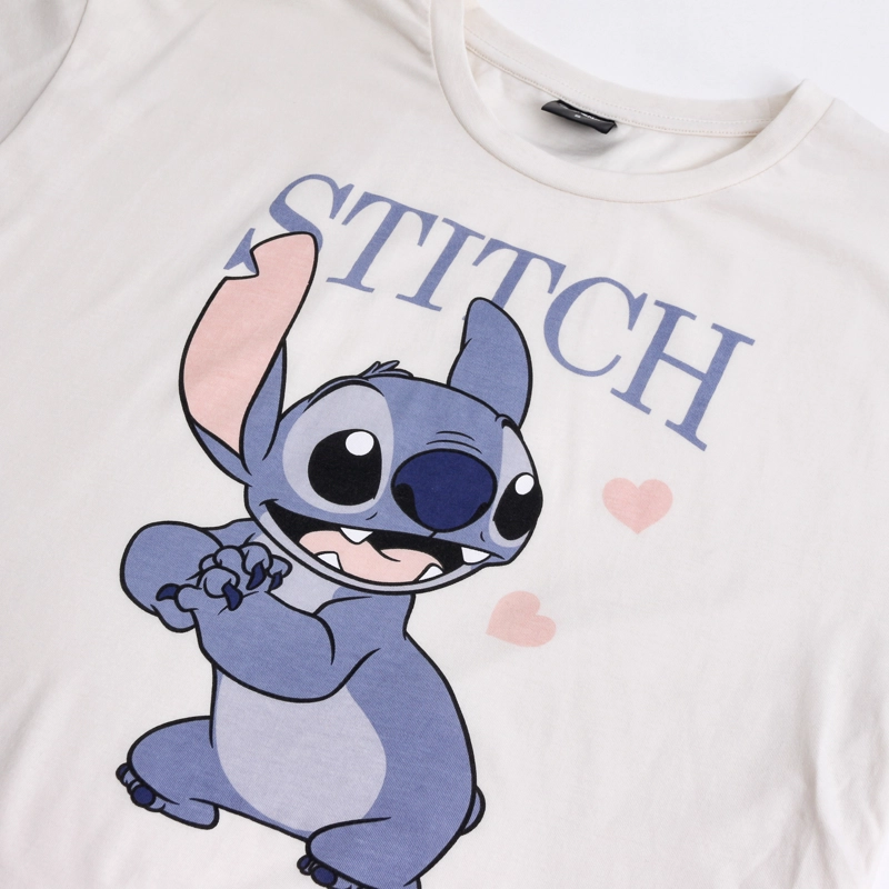 PIJAMA CORTO MUJER LILO & STITCH DISNEY CORAZONES BLANCO - 4