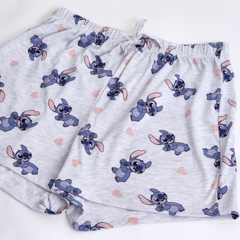 PIJAMA CORTO MUJER LILO & STITCH DISNEY CORAZONES BLANCO - 5