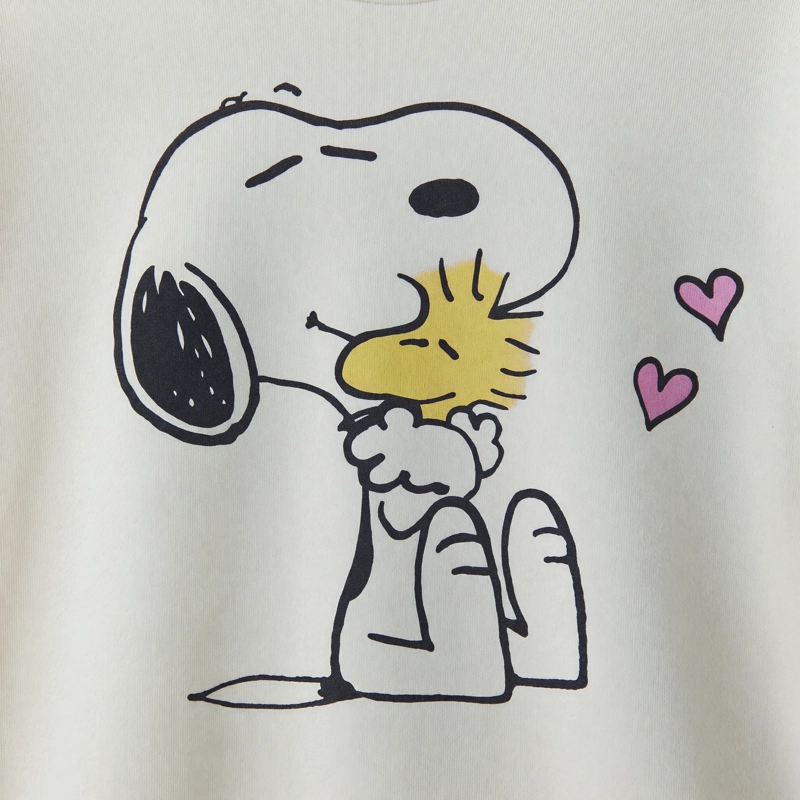 PIJAMA CORTO MUJER SNOOPY AMIGOS BLANCO - 5