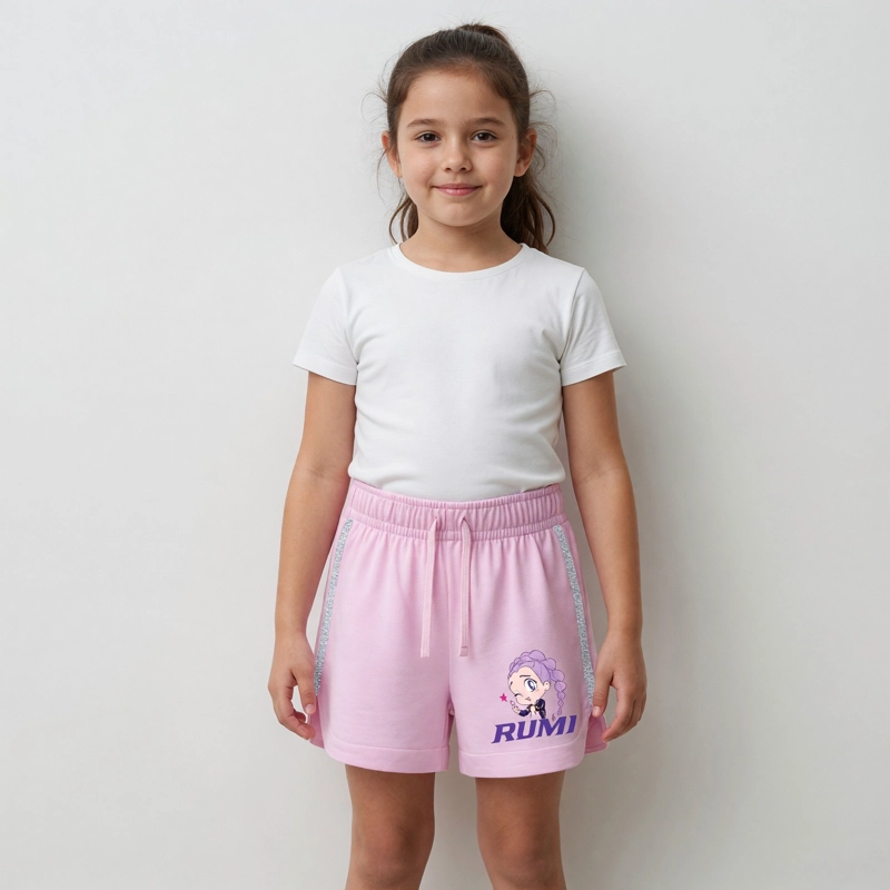 SHORT NIÑA KPOP DEMON HUNTERS ROSADO - 1
