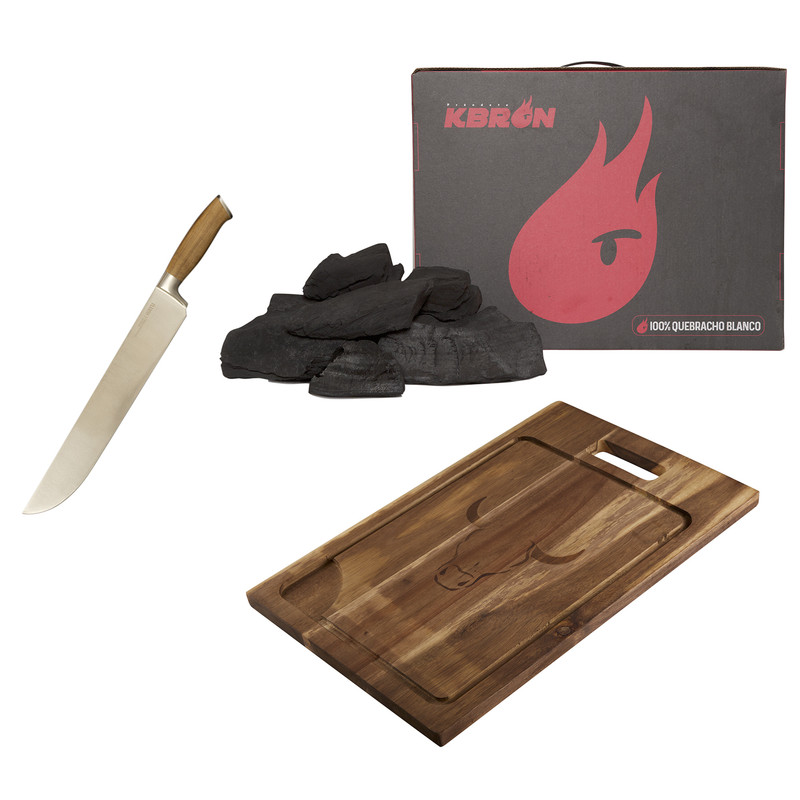 COMBO PARRILLA 252 WAYU + 3 KG CARBON VEGETAL KBRON - 1