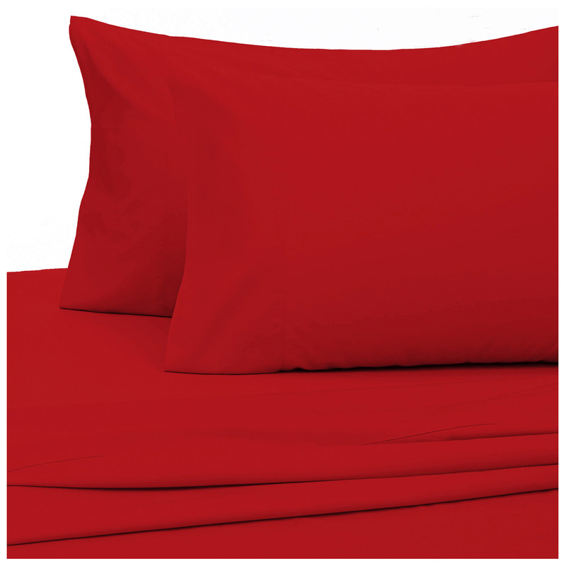 SÁBANAS ARTHOME UNICOLOR 1 PLAZA 144 HILOS ROJO - 1