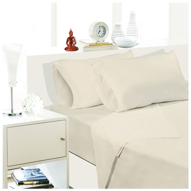 SÁBANAS ARTHOME UNICOLOR 1.5 PLAZAS 144 HILOS BEIGE - 2
