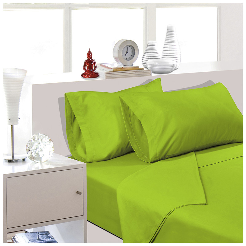 SÁBANAS ARTHOME UNICOLOR 1.5 PLAZAS 144 HILOS VERDE - 2