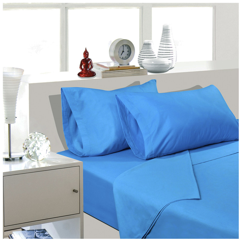 SÁBANAS ARTHOME UNICOLOR 2 PLAZAS 144 HILOS CELESTE - 2