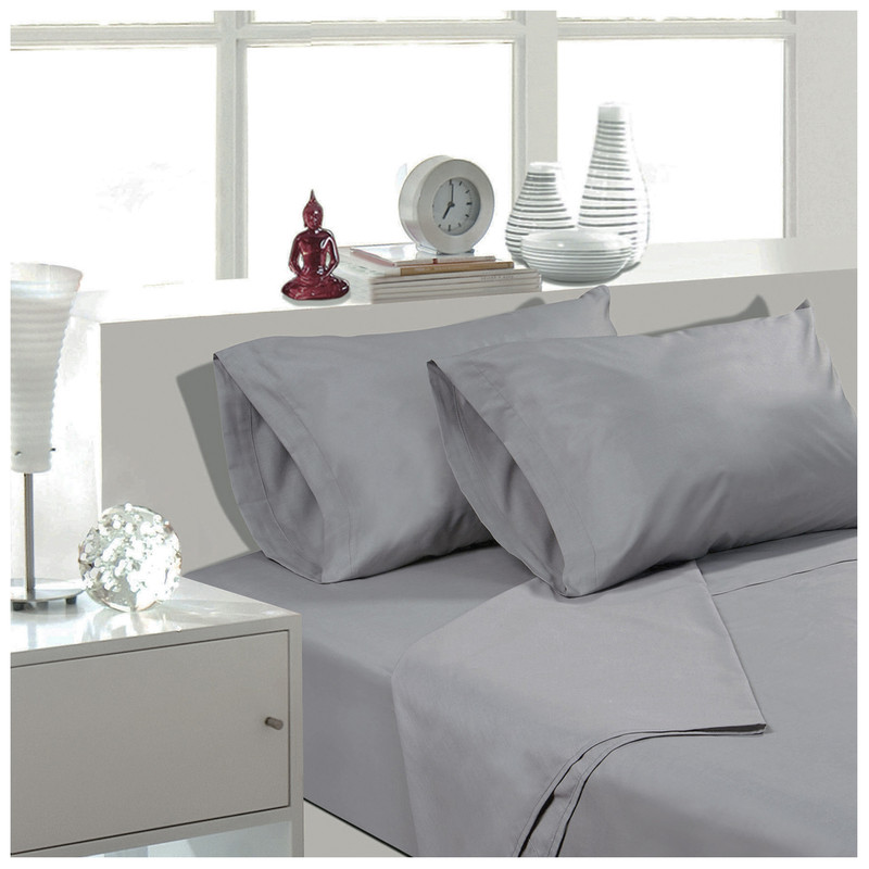 SÁBANAS ARTHOME UNICOLOR KING 144 HILOS GRIS - 2