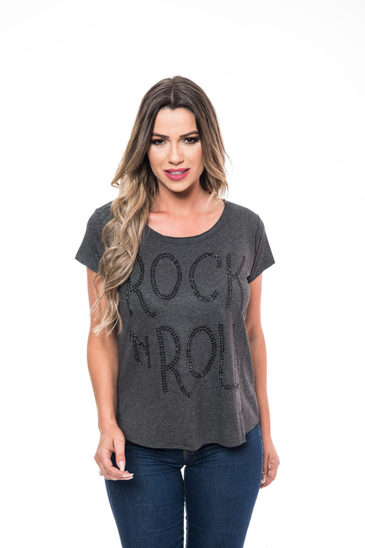 POLERA MC PEDRERIA ROCK LETTERS GRAY RC-17 - 2