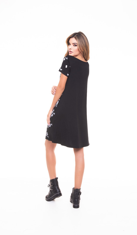 VESTIDO CORTO CON BOLSILLO POISON SKULL BLACK RC-2 - 3