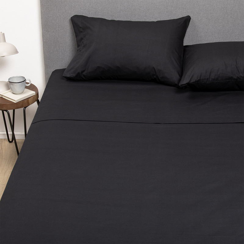 PACK 2 SABANAS ARTHOME NEGRO + BEIGE 144 HILOS - 2