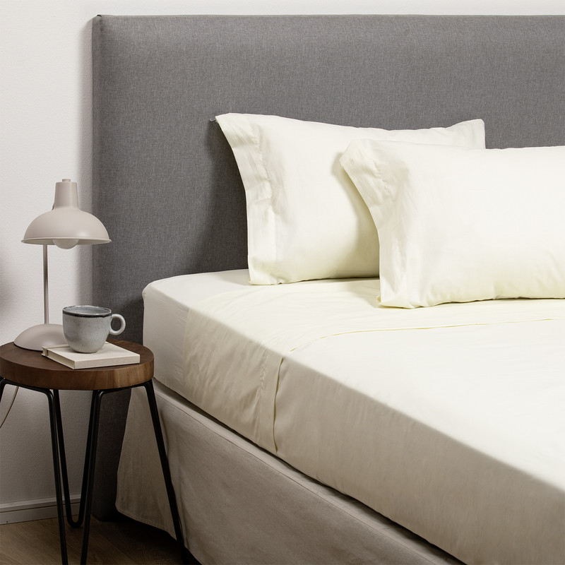 COMBO SABANA BEIGE 144 HILOS + CUBRECOLCHON KING - 3