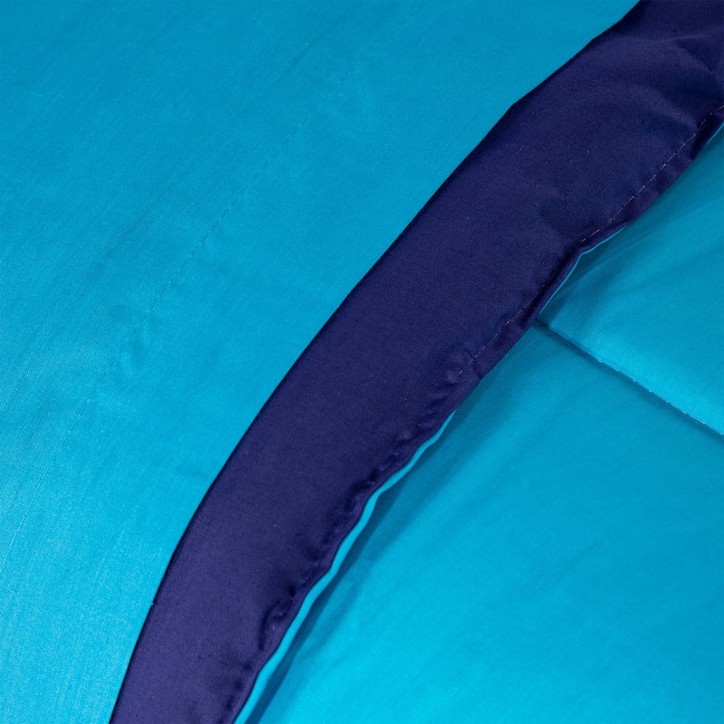 COMBO 10 PLUMON BICOLOR AZUL CELESTE 1.5 PLAZAS - 3