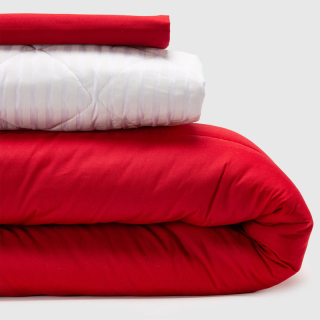 SET ARTHOME 40 PLUMÓN 2 PLAZAS ROJO - 1