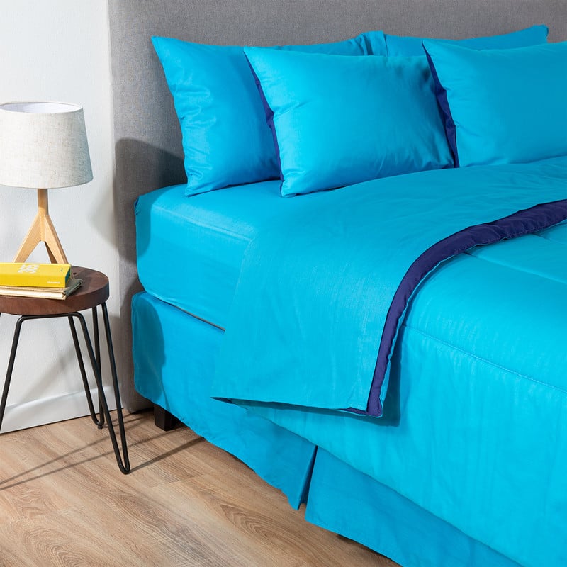 PLUMON BICOLOR ARTHOME AZUL CELESTE 1.5 PLAZAS - 4