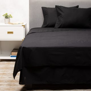 SÁBANAS ARTHOME 144 HILOS NEGRO + CUBRECOLCHON + FALDÓN - 1