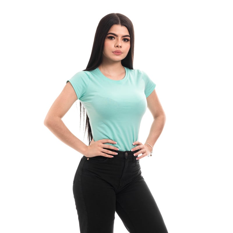 POLERA MUJER CUELLO REDONDO MANGA CORTA CALIPSO - 1