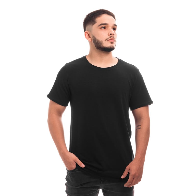 POLERA HOMBRE CUELLO REDONDO MANGA CORTA NEGRO - 1