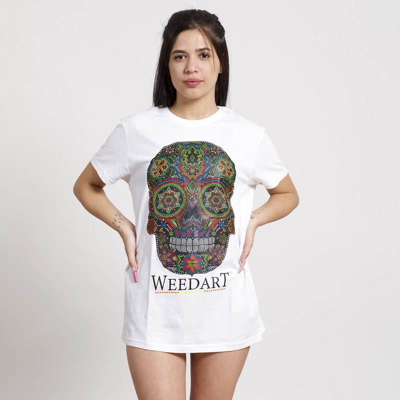 POLERA OVERSIZE MC BLANCA ESTAMPADO MEXICO COLOR - 1