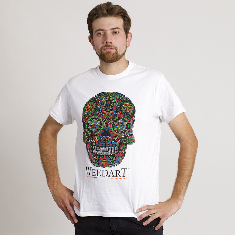 POLERA MANGA CORTA ESTAMPADA BLANCA MEXICO COLOR - 1