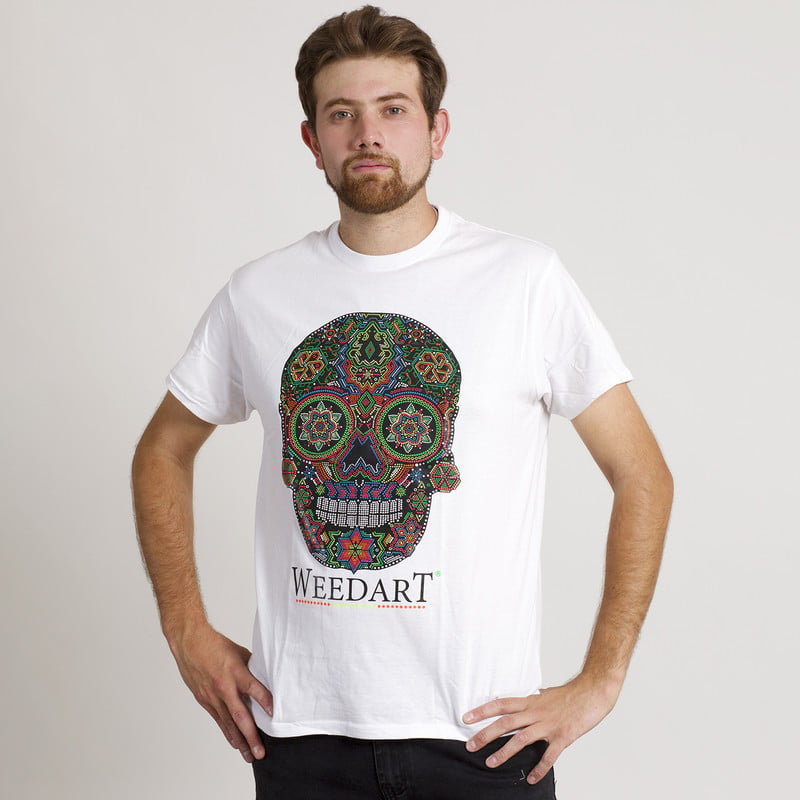 POLERA MANGA CORTA ESTAMPADA BLANCA MEXICO COLOR - 1