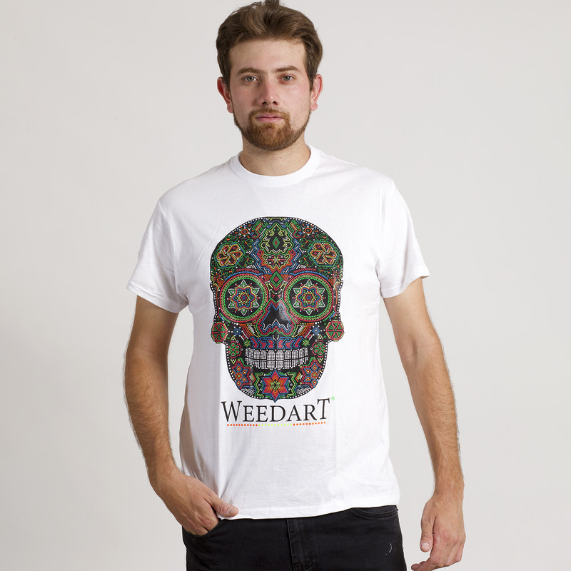 POLERA MANGA CORTA ESTAMPADA BLANCA MEXICO COLOR - 3