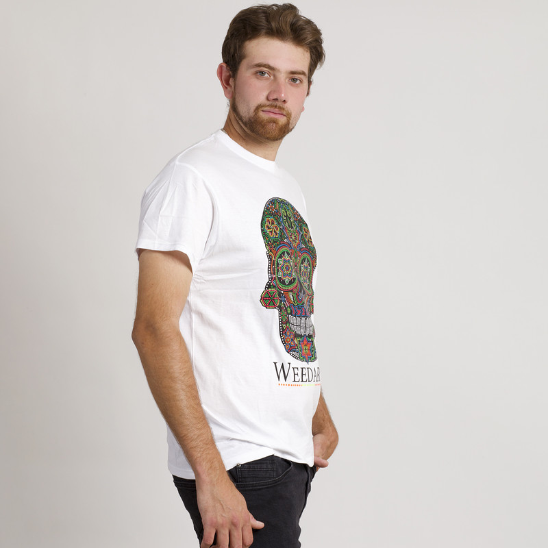 POLERA MANGA CORTA ESTAMPADA BLANCA MEXICO COLOR - 4
