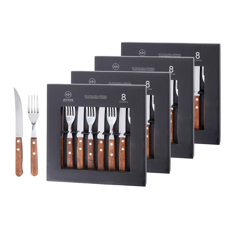 SET DE PARRILLA 32 PIEZAS ARTHOME ACERO INOXIDABLE PAR69 - 1