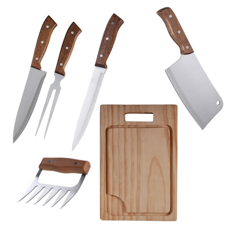 SET DE PARRILLA 6 PIEZAS ARTHOME ACERO INOXIDABLE PAR23 - 1