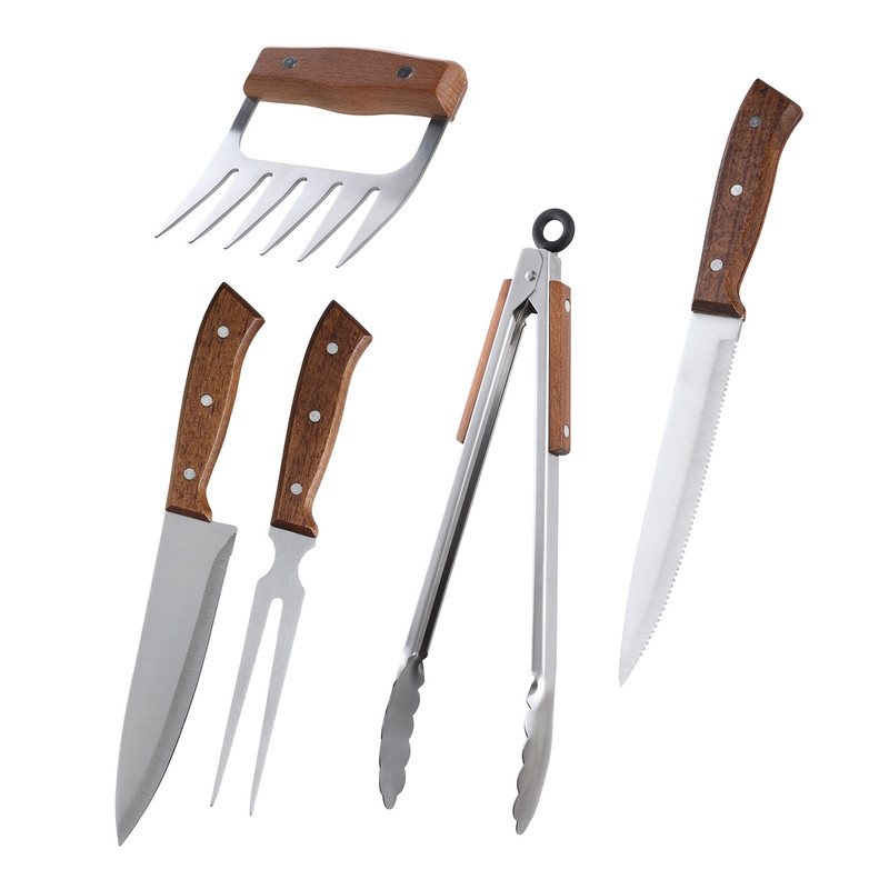 SET DE PARRILLA 5 PIEZAS ARTHOME ACERO INOXIDABLE PAR32 - 1