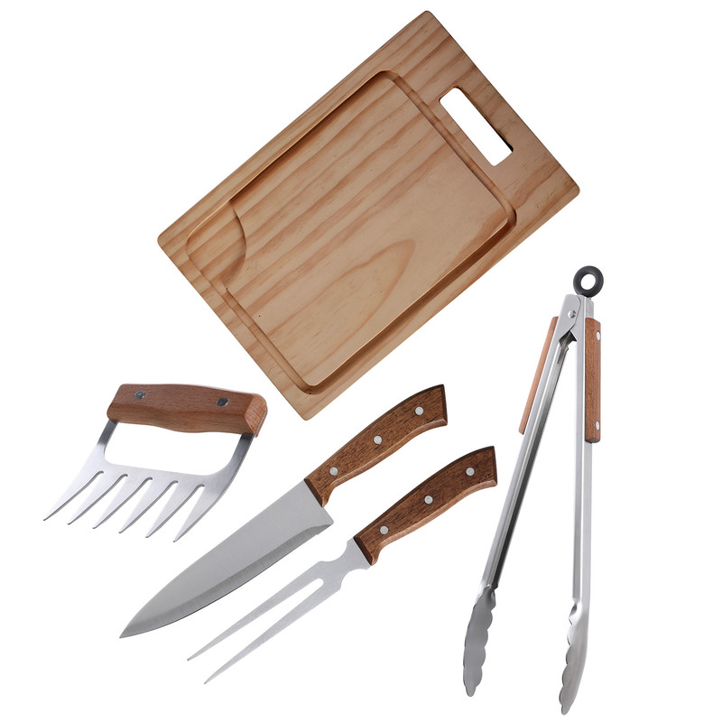 SET DE PARRILLA 5 PIEZAS ARTHOME ACERO INOXIDABLE PAR39 - 1