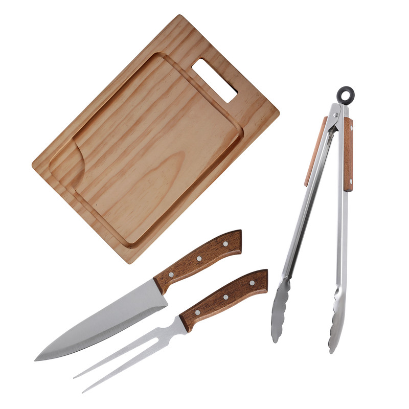 SET DE PARRILLA 4 PIEZAS ARTHOME ACERO INOXIDABLE PAR30 - 1