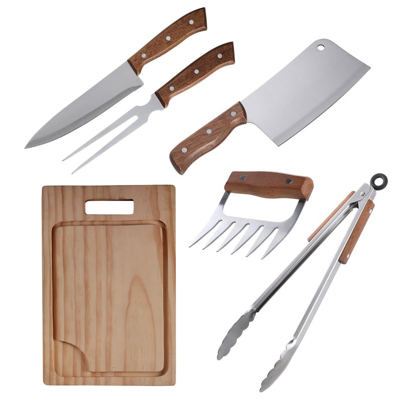 SET DE PARRILLA 6 PIEZAS ARTHOME ACERO INOXIDABLE PAR45 - 1